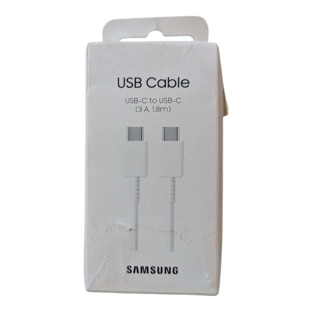 Nn7. Samsung USB Cable USB-C to USB-C (3A, 1.8m) - White‎